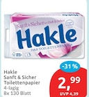 Sanft & Sicher Toilettenpapier im Angebot bei budni in Berlin Sanft & Sicher Toilettenpapier Angebote von Hakle bei budni Berlin für 2,99 €
