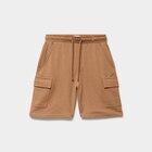 Short cargo molleton taille élastiquée marron garçon dans le catalogue La Halle