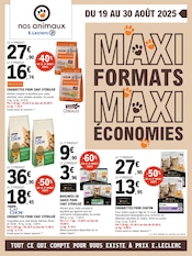 Catalogue Supermarchés E.Leclerc en cours à La Mothe-Saint-Héray et alentours, "MAXI FORMATS, MAXI ÉCONOMIES", 4 pages, 19/08/2025 - 30/08/2025