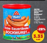 Dicke Sauerländer Bockwurst im Angebot bei Penny in Ahaus Dicke Sauerländer Bockwurst Angebote von Metten bei Penny Ahaus für 3,33 €