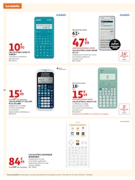 Prix et réduction Calculatrice dans le prospectus Auchan Hypermarché en cours Offre Calculatrice dans le catalogue Auchan Hypermarché du moment à la page 56