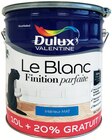 Peinture Le Blanc Finition parfaite mat 10 L + 2 L gratuits - DULUX VALENTINE en promo chez Mr.Bricolage Saintes à 89,90 €
