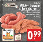 Whiskey-Bratwurst im Angebot bei EDEKA in Paderborn Whiskey-Bratwurst Angebote von meinLand EDEKA bei EDEKA Paderborn für 0,99 €