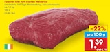 Aktuelle Rindfleisch Angebote bei Netto Marken-Discount in Mönchengladbach Aktuelles Falsches Filet vom Irischen Weiderind Angebot bei Netto Marken-Discount in Mönchengladbach ab 1,39 €