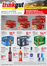 Trinkgut Prospekt für Günzburg mit 4 Seiten Trinkgut Prospekt für Günzburg: "Größter Getränkemarkt in Burgau", 4 Seiten, 10.06.2025 - 14.06.2025