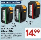Li-Ionen-Akku im ALDI SÜD Prospekt Li-Ionen-Akku von FERREX im aktuellen ALDI SÜD Prospekt für 14,99 €