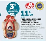 P'tit Chapon Fermier Label Rouge IGP Volailles du Maine Prêt à Cuire de - LOUE dans le catalogue U Express