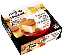 Saint-Valentin - Le Saint Amour dans le catalogue Monoprix Gâteau au fromage blanc légèrement citronné avec son coulis de fraise - Le Saint Amour à 2,49 € en promo chez Monoprix
