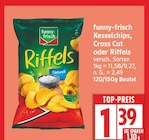 Kesselchips, Cross Cut oder Riffels von funny-frisch für 1,39 € bei EDEKA im Angebot Kesselchips, Cross Cut oder Riffels von funny-frisch im aktuellen EDEKA Prospekt