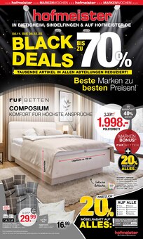 Bettwäsche im hofmeister Prospekt "BLACK DEALS" mit 12 Seiten (Pforzheim)