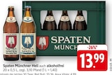 Münchner Hell im Angebot bei E center in Rottenburg Münchner Hell Angebote von Spaten bei E center Rottenburg für 13,99 €