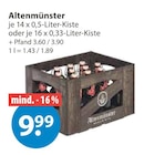 14 x 0,5-Liter-Kiste im V-Markt Prospekt 14 x 0,5-Liter-Kiste von Altenmünster im aktuellen V-Markt Prospekt für 9,99 €