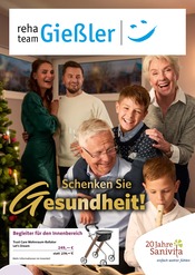 Aktueller reha team Gießler GmbH Sanitätshäuser Prospekt in Albstadt und Umgebung, "Schenken Sie Gesundheit!" mit 6 Seiten, 12.11.2025 - 31.01.2026