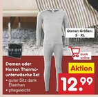 Damen oder Herren Thermounterwäsche Set Angebote bei Netto Marken-Discount Recklinghausen für 12,99 €
