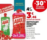 Nettoyant ménager - Ajax en promo à 3,46 € chez Hyper U Nettoyant ménager - Ajax dans le catalogue Hyper U