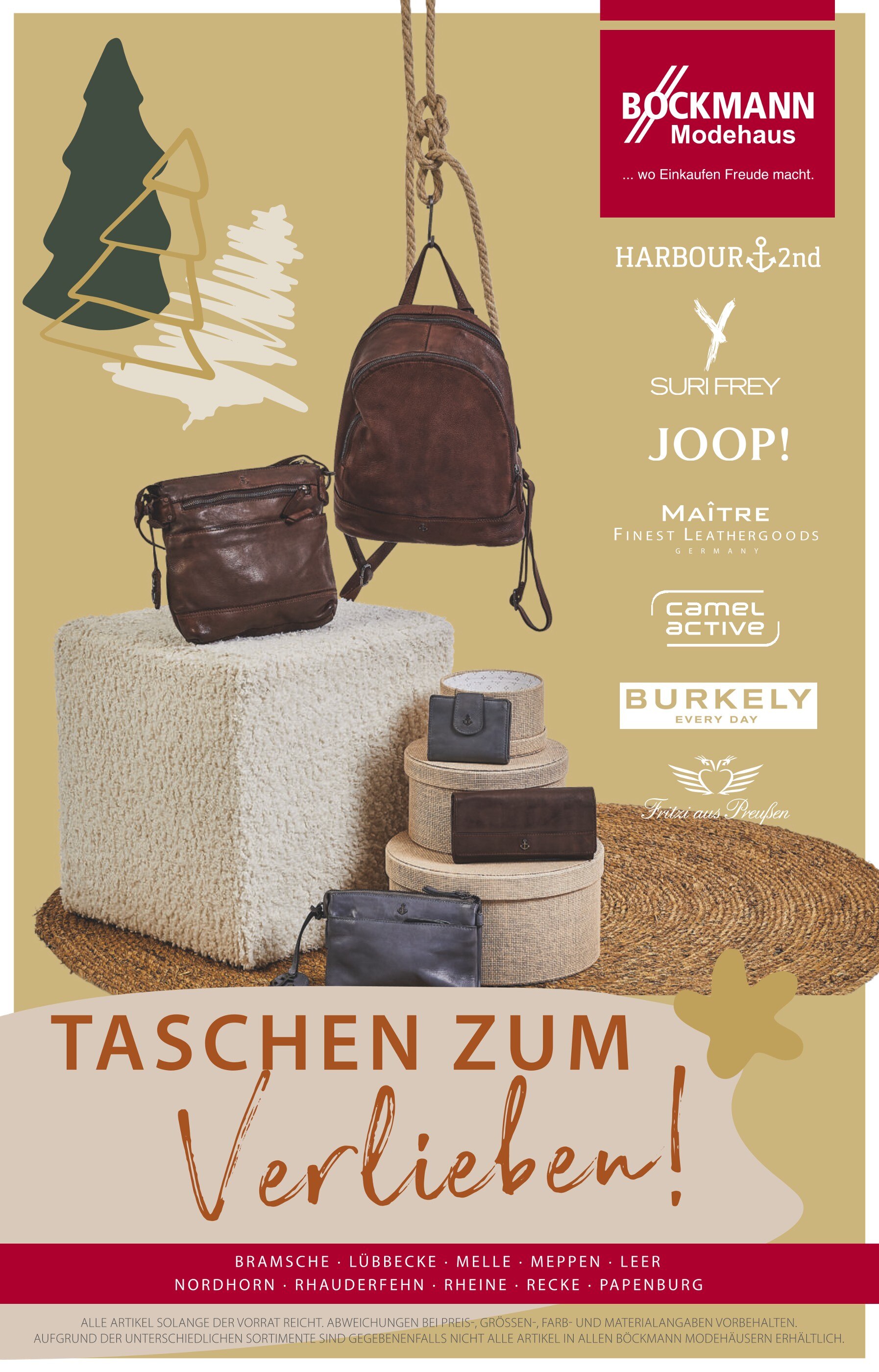 Modehaus Böckmann Prospekt für Lengerich mit 16 Seiten Modehaus Böckmann Prospekt für Lengerich: "Taschen zum Verlieben!", 16 Seiten, 02.12.2021 - 08.12.2021