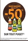 - 50% de remise immédiate sur le 2ème sur tout PUGET - PUGET en promo chez Intermarché Contact Reims