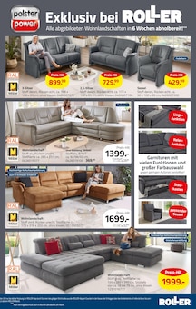 Sofa im ROLLER Prospekt "DURCH GEDREHTE KÜCHENDEALS" mit 14 Seiten (Heidelberg)