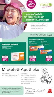 Aktueller mea - meine apotheke Prospekt (Peine, 4 Seiten zum blättern mea - meine apotheke Prospekt Unsere Juli-Angebote mit 4 Seiten