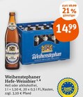 Hefe-Weissbier von Weihenstephan im aktuellen tegut Prospekt für 14,99 €