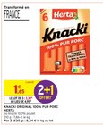 Knacki Original 100% Pur Porc - Herta en promo chez Intermarché Saint-Denis à 3,30 €