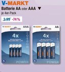 Batterie AA oder AAA von  im aktuellen V-Markt Prospekt für 1,00 €