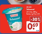 Schmand von MILSANI im aktuellen ALDI SÜD Prospekt für 0,69 €