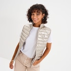 Doudoune légère droite sans manches jaune or femme en promo chez La Halle Montpellier à 25,99 €