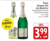Jahrgangs Sekt im Angebot bei E center in Nürnberg Jahrgangs Sekt Angebote von Mumm bei E center Nürnberg für 3,99 €