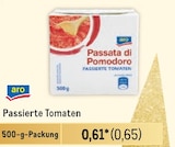 Passierte Tomaten Angebote von aro bei Metro Plauen für 0,65 €