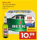 Aktuelle Bier Angebote bei Netto Marken-Discount in Hückelhoven Aktuelles Beck's Pils Angebot bei Netto Marken-Discount in Hückelhoven ab 10,99 €