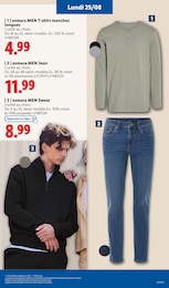 Prix et réduction Pantalon Homme dans le prospectus Lidl en cours Offre Pantalon Homme dans le catalogue Lidl du moment à la page 65