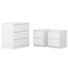 Schlafzimmermöbel 3er-Set weiß im Angebot bei IKEA in Bremen Schlafzimmermöbel 3er-Set weiß Angebote von MALM bei IKEA Bremen für 159,97 €