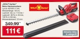 Aktuelles Akku-Heckenschere Lycos 40/500 H Set Angebot bei Woolworth in Bergisch Gladbach ab 111,00 €