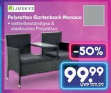 Polyrattan Gartenbank Monaco Angebote von Juskys bei Netto Marken-Discount Chemnitz für 99,99 €