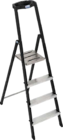 Haushaltsleiter mattschwarz 1x4 Stufen bei Globus-Baumarkt im Dietzenbach Prospekt für 50,99 €
