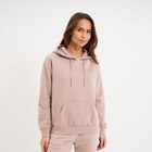 Sweat hoodie molleton à capuche marron clair femme dans le catalogue La Halle