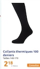 Collants thermiques 100 deniers en promo chez Action Troyes à 2,18 €