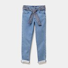 Jean skinny ceinture foulard denim stone fille en promo chez La Halle Jean skinny ceinture foulard denim stone fille dans le catalogue La Halle