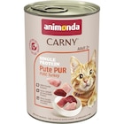 Aktuelles Animonda Cat Dose Carny Adult Single Protein Pute pur 400 g Angebot bei Zookauf in Leverkusen ab 2,39 €