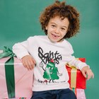 Sweat de Noël col rond oversize blanc garçon - La Halle Sweat de Noël col rond oversize blanc garçon à 9,99 € dans le catalogue La Halle