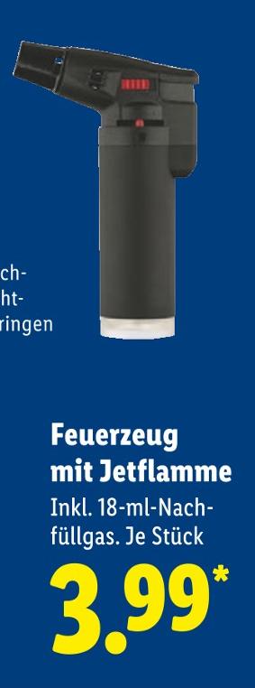 Feuerzeug mit Jetflamme