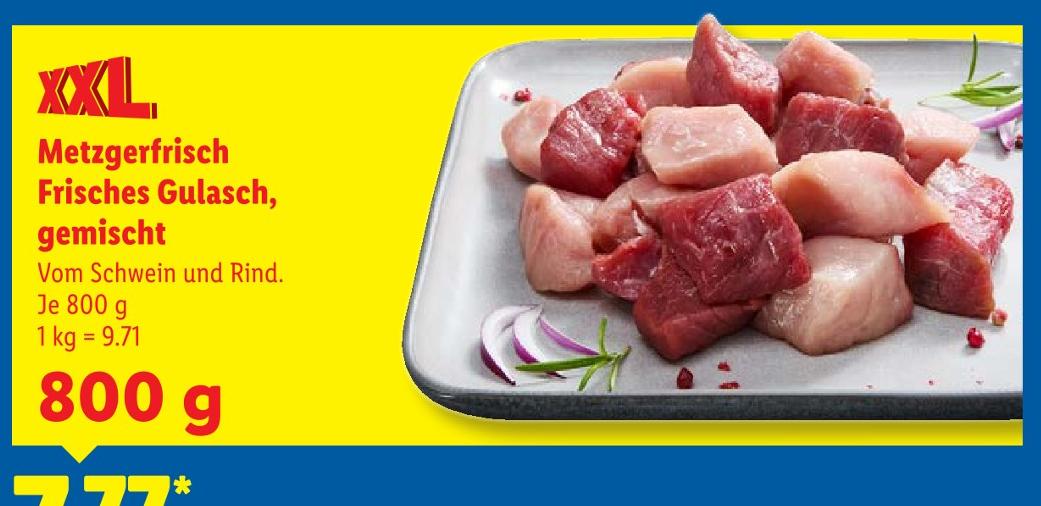 Metzgerfrisch Frisches Gulasch, gemischt