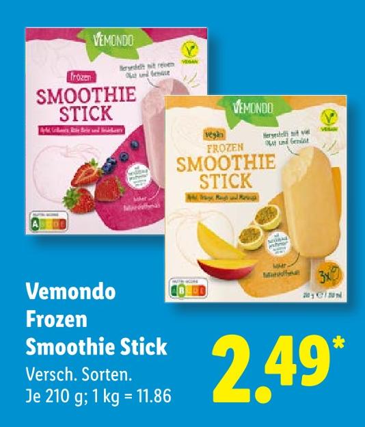 Frozen Smoothie Stick Apfel, Erdbeere, Blaubeere