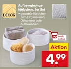 Aufbewahrungskörbchen, 3er Set im Angebot bei Netto Marken-Discount in Ulm Aufbewahrungskörbchen, 3er Set Angebote von DEKOR bei Netto Marken-Discount Ulm für 4,99 €