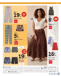Offre Jupe Femme dans le catalogue E.Leclerc du moment à la page 15
