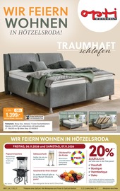 Bett im Opti-Wohnwelt Prospekt in Eisenach Aktueller Opti-Wohnwelt Prospekt mit Bett, "Traumhaft Schlafen", Seite 1