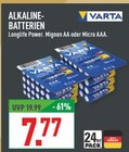 Alkaline-Batterien Longlife Power Mignon AA im Angebot bei Marktkauf in Bielefeld Alkaline-Batterien Longlife Power Mignon AA Angebote von Varta bei Marktkauf Bielefeld für 7,77 €