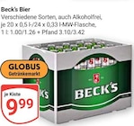 Aktuelle Bier Angebote bei GLOBUS in Pirmasens Aktuelles Beck's Angebot bei GLOBUS in Pirmasens ab 9,99 €