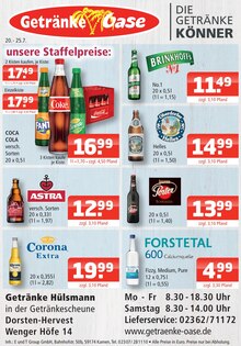 Bier im aktuellen Getränke Oase Prospekt (Marl) Bier im Getränke Oase Prospekt "Aktuelle Angebote" mit 1 Seiten (Marl)